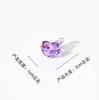 Figura de pájaro de vidrio transfronteriza, adorno de cristal de color artificial, manualidad de escritorio, pájaro de dibujos animados lindo, Amazon