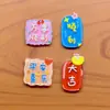 Novo Acrílico Divertido Texto Ano Novo Auspicioso Pequeno Personagem Acessórios DIY Grampo de Cabelo Infantil Corda de Cabelo Broche Vapor