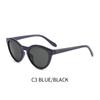 GLAZZY2023 Nuevas Gafas de Sol Redondas de Estilo Coreano para Mujer, Modernas, Simples, de Montura Grande que Afinan el Rostro, Gafas de Sol con Protección UV