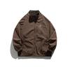 WANLEGETU Chaqueta Harrington Clásica Vintage de Doble Vista para Hombre Holgada a Cuadros J2613