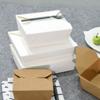 Caja de Almuerzo de Papel Kraft Desechable Ligera para Alimentos Ensaladera Grado Alimenticio Pollo Frito Papas Fritas para Llevar Caja de Almuerzo