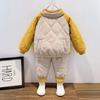 Conjunto de Abrigo de Algodón con Forro Polar para Niños, Conjunto de Dos Piezas de Ropa de Algodón Acolchada para Niños Otoño e Invierno, Chaqueta de Algodón Engrosada y Cálida para Niños Pequeños y Niños Pequeños