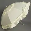 Princesa Lolita Doce Renda Barra Franzida Design Alto Valor de Aparência Guarda-Sol Dupla Utilização Sol e Chuva Guarda-Sol Longo para Meninas