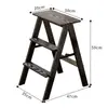 Taburete de cocina multifuncional para uso doméstico, taburete plegable, taburete escalera de tres peldaños, portátil, engrosado, taburete pequeño, taburete de bar