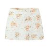 Saia Floral Francesa Justa ao Quadril com Fendas em Ambos os Lados 2025 Nova Saia Mini de Verão de Cintura Baixa e Ajuste Slim com Leggings