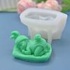 Molde de silicone para modelagem de bebê dormindo, forma para bolo faça você mesmo