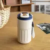 Taza termo para café con pantalla de temperatura, taza termo de agua de regalo, taza de viaje portátil de alta estética, taza simple nueva de acero inoxidable
