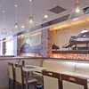 Araña nórdica posmoderna minimalista para restaurante, comedor, dormitorio, mesita de noche, lámparas creativas de una sola cabeza
