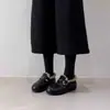 ¡En stock, se envía inmediatamente! Hebilla de cinturón tacón oculto mocasines de felpa 2026 Otoño/Invierno Nuevos punta redonda cálidos de felpa zapatos de una sola pieza