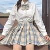 Falda de Uniforme Jk Genuino Juego Completo Falda Nueva a Cuadros Estudiante Estilo Japonés Uniforme Escolar Primavera, Verano, Otoño e Invierno Falda de Estudiante de Secundaria