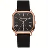 Moda Cuadrado Dial Árabe Relojes para Mujer Casual Correa de Silicona Reloj de Cuarzo Reloj para Niñas Reloj Mujer