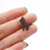 Europeu e Americano novo aço inoxidável meninas fofo aço inoxidável amor Dax hound pequeno animal animal de estimação cachorro pingente