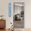 Cortina de Malla Dura Estilo Cremallera Anti-Gato Personalizada para Puertas de Seguridad, Prevención de Mosquitos en Interiores, Amigable con Mascotas, Instalación sin Clavos, Ventilación