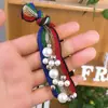 Corda de cabelo com nó de linha colorida brilhante com contas feitas à mão, elástico de borracha de alta elasticidade, corda de cabelo com bolinhas comuns, anel de cabelo para mulheres