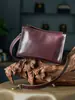 Nueva Bolsa de Moda Cuero Curtido Vegetal Capa Superior Piel de Vaca Bolso para Mujer Bolso Cruzado de Cuero Genuino Cuero de Yeso Bolso Vintage Tipo Almohada 832