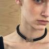 Collar de cadena de clavícula con cuentas de alta calidad, diseño punk original, serie de pajaritas bañadas en cobre, nueva moda