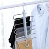 Perchero plegable para pantalones, colgador de pantalones multicapa multifuncional, pinza mágica para pantalones sin marcas para uso doméstico, herramienta mágica de almacenamiento para armario, colgador de pantalones