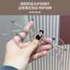 Gafas de metal poligonales irregulares para estudiantes de miopía con luz anti-azul, gafas sencillas de calle para cámara, sentido avanzado, espejo plano
