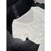 Yuran 26 Novo Estilo Primavera Cedo Amigo da Pele Lã Tencel Cintura Plissada Ajustável Corte Tridimensional Ombro Normal Manga Curta Camisa