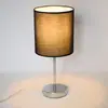 Estilo Nórdico Americano Simple Galvanizado Moda Moderna Tela Lino Lámpara de Mesa Lámpara de Mesita de Noche Luz Nocturna Dormitorio Lámpara de Mesa Pequeña