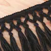 Encaje de borlas anudado a mano de fábrica hilo de algodón encaje con flecos oreja colgante para cortina de sofá accesorios para ropa