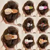 Grampo de cabelo de pato para outono e inverno, para a parte de trás da cabeça, novo grampo de cabelo retrô 2026, grampo de cabelo de pelúcia floral estilo pequeno perfumado