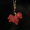 Colgante de Estambre de Flor Aromática para la Buena Fortuna, Accesorio de Cuentas Perfumadas, Llavero de Caballo Pequeño, Decoración de Bolsa