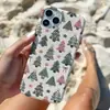 Funda de teléfono transfronteriza de moda para otoño e invierno: Diseño de estrella y lazo rosa y verde, motivos de árbol de Navidad y manzana, para iPhone 18 y iP15pm