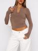 Cárdigan de punto con botones de alta gama para mujer, camiseta ajustada de manga larga, estilo Y2K Pure Desire Hot Girl, comercio exterior europeo y americano