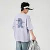 Conjunto de Verão para Meninos 2026 Novo Estilo Solto Manga Curta Roupa de Trabalho Jeans Conjunto de Duas Peças Tendência Legal Estilo Coreano para Crianças Maiores Verão