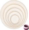 1 Pieza cesta redonda tejida a mano creativa fondo DIY almacenamiento base de madera natural gancho para tablero base para bolsa tejida