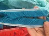 Renda com franjas de fio de algodão, borlas, fio de poliéster espesso, base de algodão, borda, cores fluorescentes, decoração colorida