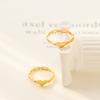 Anillo de Moda Versátil con Forma de Corazón Calado Acero de Titanio Anillo de Dedo Joyería Simple Lujo Ligero Anillo de Dedo Moda para Mujer Accesorios Retro
