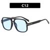 Gafas de sol vintage 2025 con montura grande y doble haz en forma de T, nuevas gafas de sol estilo aviador de red roja con interior de red roja para mujer