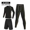 Ropa Deportiva de Fitness de Tres Piezas Ajustada Ropa de Entrenamiento de Fútbol Baloncesto Ropa Deportiva para Exteriores Ropa de Running Ropa de Montar de Secado Rápido Hombres