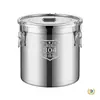 Balde de Arroz à Prova de Umidade Balde Selado à Prova de Insetos Balde de Aço Inoxidável 304 Balde de Arroz Doméstico Espessado Armazenamento de Farinha 10kg 25kg