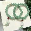 Pulseras de Ágata Natural al por Mayor, Pulseras de Piedra Preciosa Color Jade con Cuentas Redondas, Pasables para Inspección, Joyería de Pulseras de Ágata con Cuentas Redondas