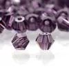 Cuentas sueltas de cristal de dos puntas con borde superior, de 4 mm, para manualidades, accesorios de joyería