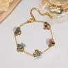 Pulsera de trébol de cuatro hojas luz de lujo alto nivel explosiones transfronterizas mujeres al por mayor accesorios de joyería joyería nicho joyería