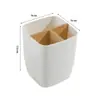 Porta bolígrafos con logo de lote pequeño Organizador de papelería Caja de almacenamiento para escritorio del hogar Caja de almacenamiento para brochas de maquillaje