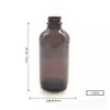 Botella Reactivo de Vidrio Sódico-Cálcico Color Tan Botella Cosmética Ámbar Botella de Onzas Marrón Botella Marrón Boston para Aceites Esenciales