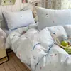 2025 Nuevo Estilo Ins Sensación de Viento y Nube Agradable a la Piel Doble Capa de Gasa Uso en Casa Dormitorio Suave Juego de Cuatro Piezas Más Vendido en Xiaohongshu Flor
