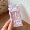 Lindas Pegatinas para Uñas Sanrio para Niños, Pegatinas de Uñas Desgastables, Parches para Uñas de Kuromi, Juguetes de Dibujos Animados para Niños