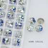Dongzhou Cristal 8mm Fundo Pontiagudo Corte Fogos de Artifício Diamante Redondo Superfície de Grade Colorida K9 Atacado Brilhante Diamante de Vidro Decorações para Unhas