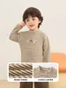 Camiseta de manga larga con forro polar Kaka Panda para niños, ropa de invierno para niños, top interior para otoño e invierno para niñas y bebés
