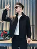 Chaqueta casual de trabajo de marca de moda para hombre, chaqueta casual de retazos de moda para primavera y otoño, nuevo abrigo de invierno para hombre 2026