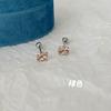 Aretes de Zircón Super Flash con Tornillo para Hueso de la Oreja para Mujer, Aretes Exquisitos y Versátiles de Acero Titanio, Aretes Simples, Compactos y de Alta Gama de Acero Inoxidable