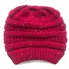 Gorra de punto para coleta europea y americana Amazon ebay sin etiqueta cc para damas gorra de lana de color hilo