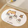 Alfombrilla absorbente de tierra de diatomeas dura de dibujos animados personalizada, alfombrilla de pie de secado rápido para baño, alfombrilla de pie antideslizante para entrada de baño y inodoro