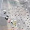 Adesivos de Unha Tomoni em Relevo, Adesivos de Unha Ins Populares e da Moda, Acessórios de Unha de Gato em Forma de Coração Ultra-Finos e Sem Costura
